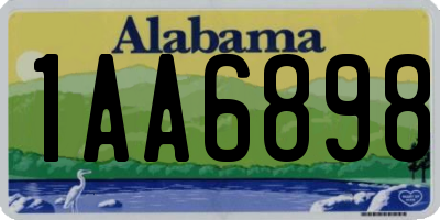 AL license plate 1AA6898