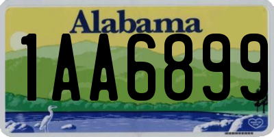 AL license plate 1AA6899