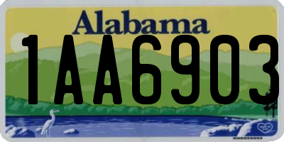 AL license plate 1AA6903