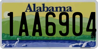 AL license plate 1AA6904