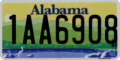 AL license plate 1AA6908