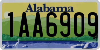 AL license plate 1AA6909