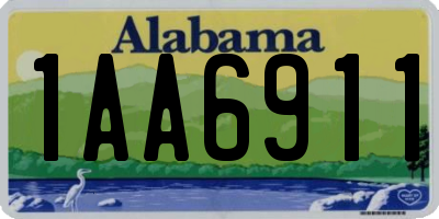 AL license plate 1AA6911