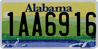 AL license plate 1AA6916