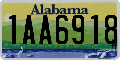 AL license plate 1AA6918