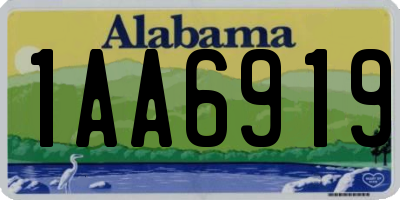 AL license plate 1AA6919