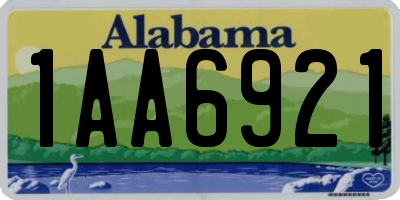 AL license plate 1AA6921