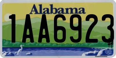 AL license plate 1AA6923