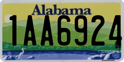 AL license plate 1AA6924