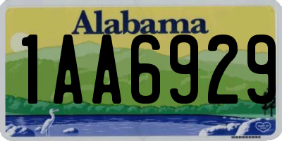 AL license plate 1AA6929