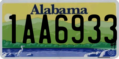 AL license plate 1AA6933