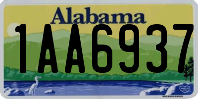 AL license plate 1AA6937