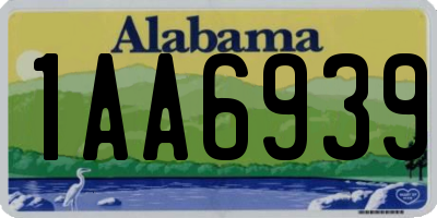 AL license plate 1AA6939