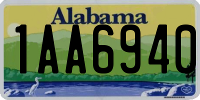 AL license plate 1AA6940