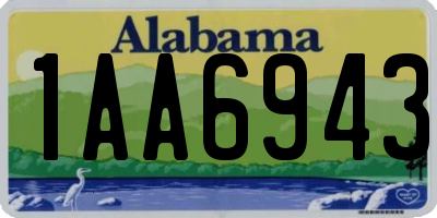 AL license plate 1AA6943