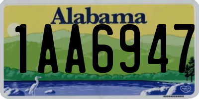 AL license plate 1AA6947