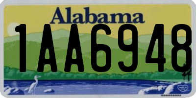 AL license plate 1AA6948