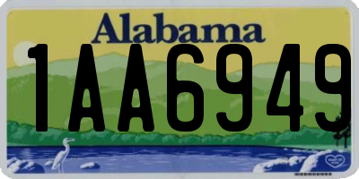 AL license plate 1AA6949