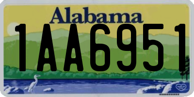 AL license plate 1AA6951