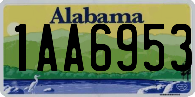 AL license plate 1AA6953