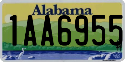 AL license plate 1AA6955