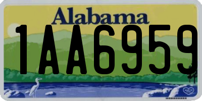 AL license plate 1AA6959