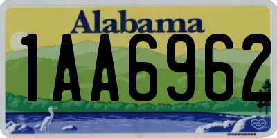 AL license plate 1AA6962