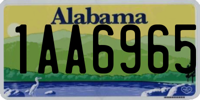 AL license plate 1AA6965