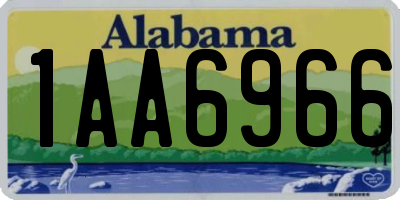 AL license plate 1AA6966