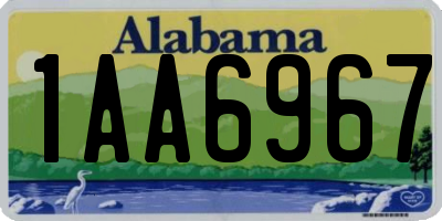 AL license plate 1AA6967