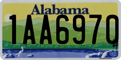 AL license plate 1AA6970