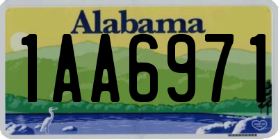 AL license plate 1AA6971