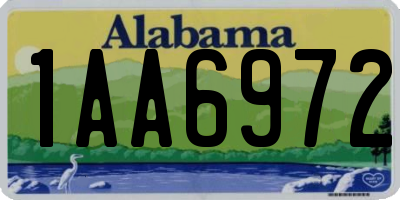 AL license plate 1AA6972