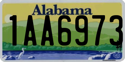 AL license plate 1AA6973