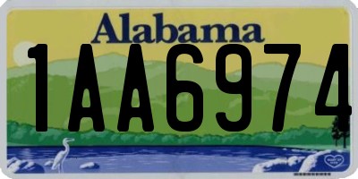 AL license plate 1AA6974