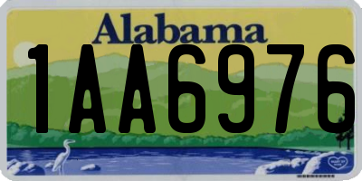 AL license plate 1AA6976