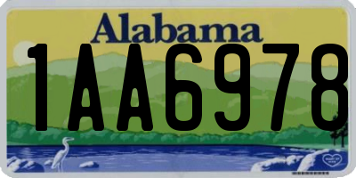 AL license plate 1AA6978