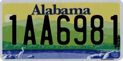 AL license plate 1AA6981