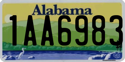 AL license plate 1AA6983