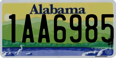 AL license plate 1AA6985