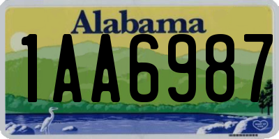 AL license plate 1AA6987