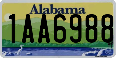 AL license plate 1AA6988