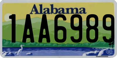 AL license plate 1AA6989