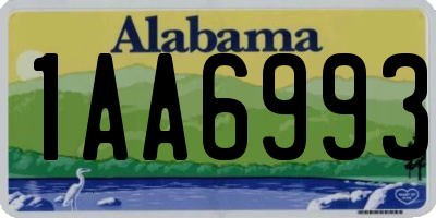 AL license plate 1AA6993