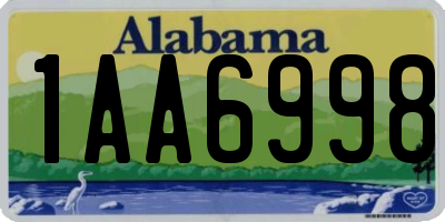 AL license plate 1AA6998