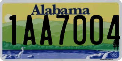 AL license plate 1AA7004