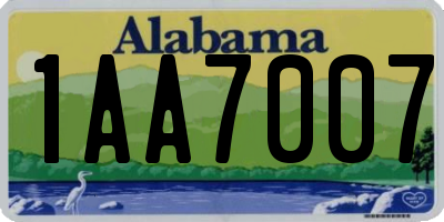 AL license plate 1AA7007