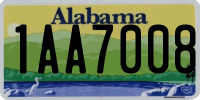 AL license plate 1AA7008