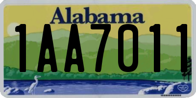 AL license plate 1AA7011