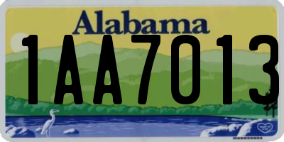 AL license plate 1AA7013